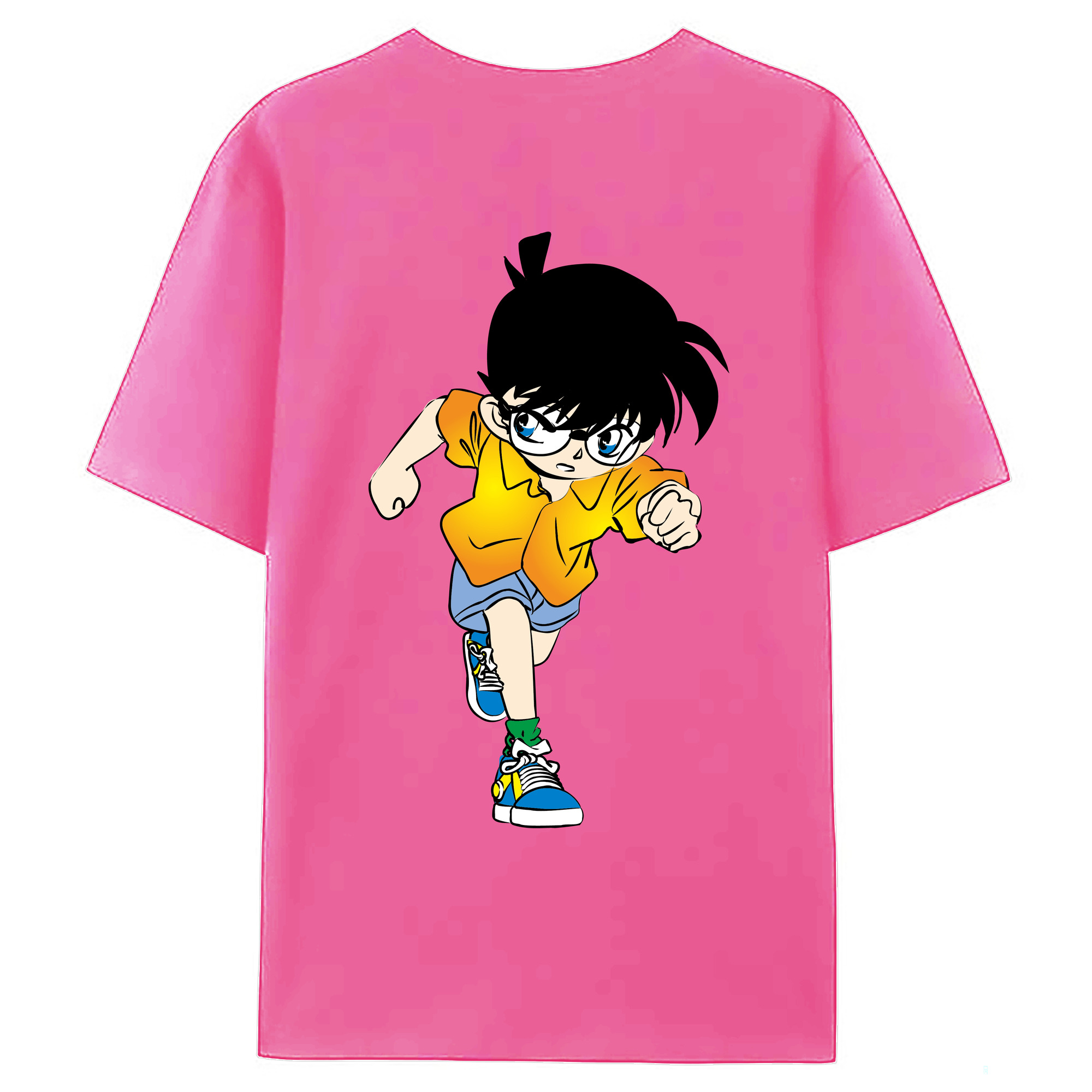 （画像用） 名探偵コナン 江戸川 コナン Detective Conan Conan Edogawa レディース半袖Tシャツ(バックプリント)